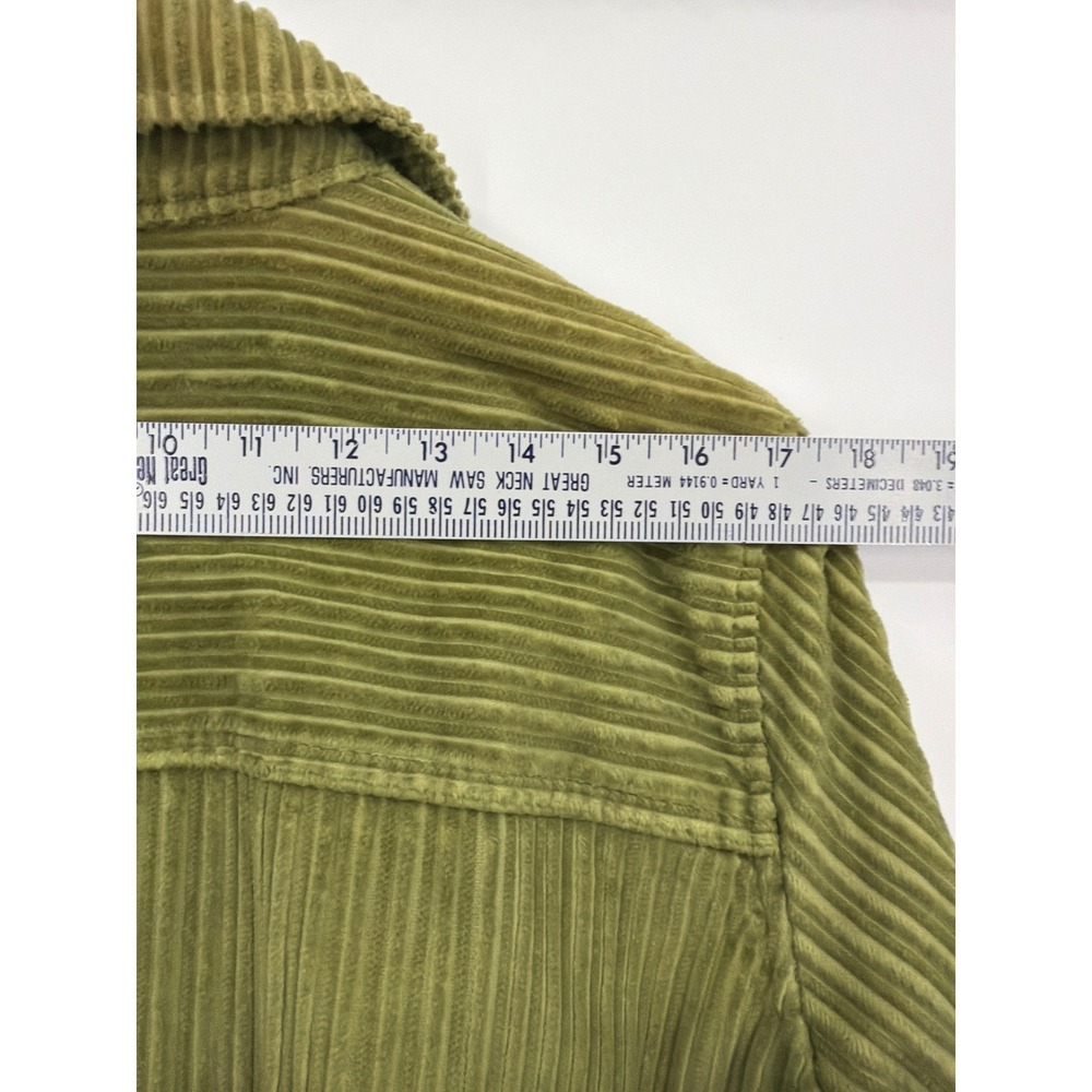 Vtg Moss Green Corduroy Jacket Cotton Paisley Lined XL Granola Girl Retro Indie - Picture 3 of 9